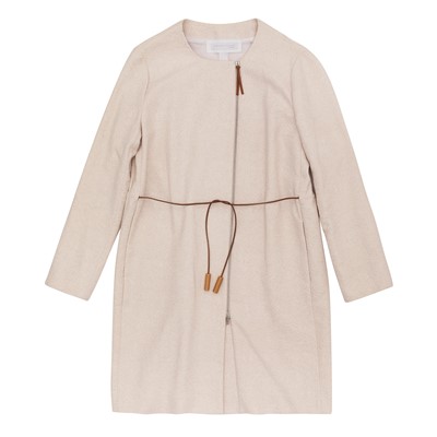 Lot 379 - Fabiana Filippi Ivory Cotton Damask Coat - Size M