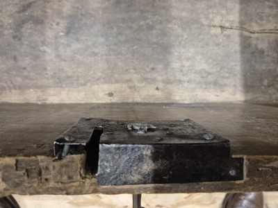 Lot 28 - A carved oak coffer, 17th / 18th century