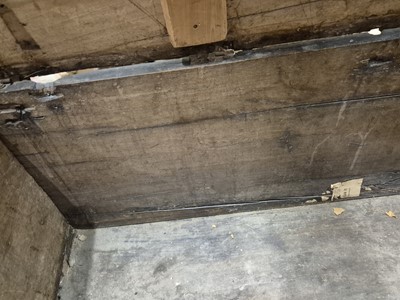 Lot 28 - A carved oak coffer, 17th / 18th century