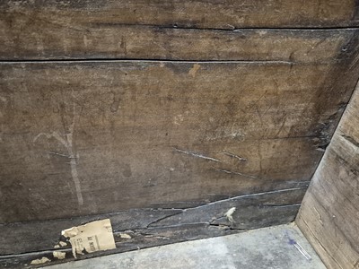 Lot 28 - A carved oak coffer, 17th / 18th century