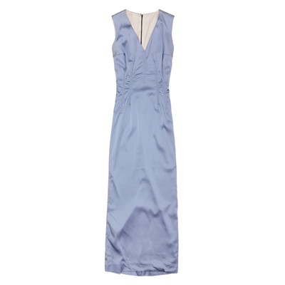 Lot 52 - Dolce & Gabbana Cornflower Satin Evening Dress - Size 38