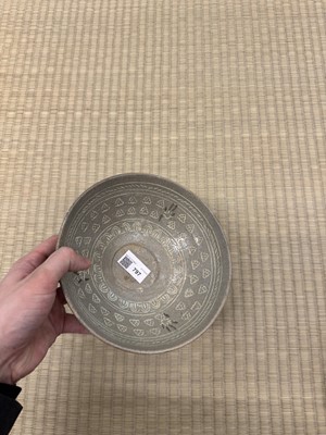 Lot 797 - A Korean celadon sangam slip-inlaid bowl, Goryeo dynasty