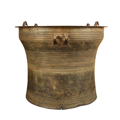 Lot 786 - A large copper-alloy rain drum, Dong Son culture, circa 500 BCE - 300 CE