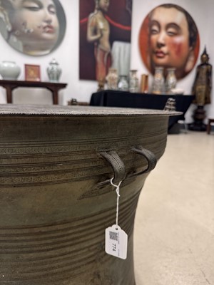 Lot 786 - A large copper-alloy rain drum, Dong Son culture, circa 500 BCE - 300 CE
