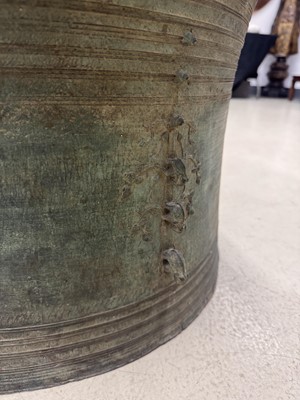 Lot 786 - A large copper-alloy rain drum, Dong Son culture, circa 500 BCE - 300 CE