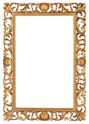 Lot 271 - A Florentine 19th century carved, pierced and gilded frame