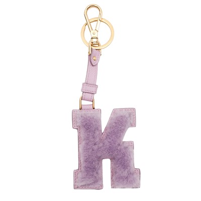 Lot 492 - Prada Violet Saffiano Letter 'K' Bag Charm