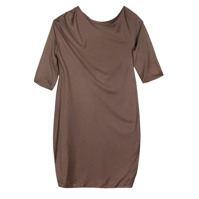 Lot 304 - Bottega Veneta Brown Silk Jersey Tunic Dress - Size 42
