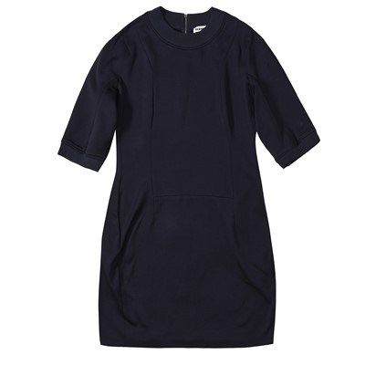 Lot 447 - Jil Sander Navy Sweatshirt Oversized Dress - Size 42