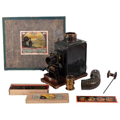 Lot 74 - A Gerbuder Bing Magic Lantern and Cinemascope Set