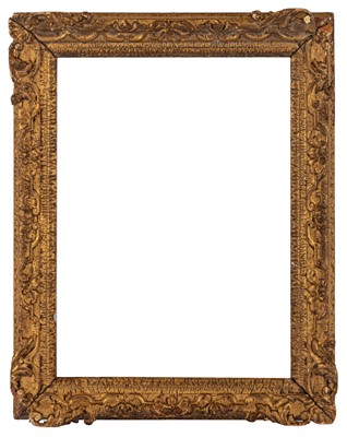 Lot 266 - An English 18th century carved, pierced and gilded frame