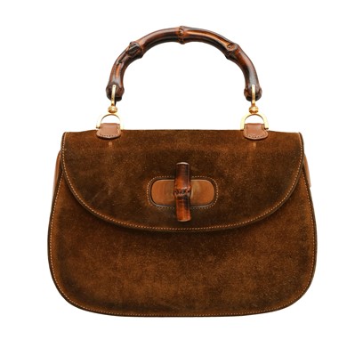 Lot 410 - Gucci Brown 1947 Bamboo Top Handle Bag