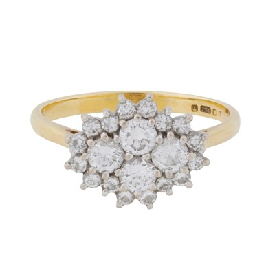 Lot 214 - A diamond cluster ring, circa 1984
