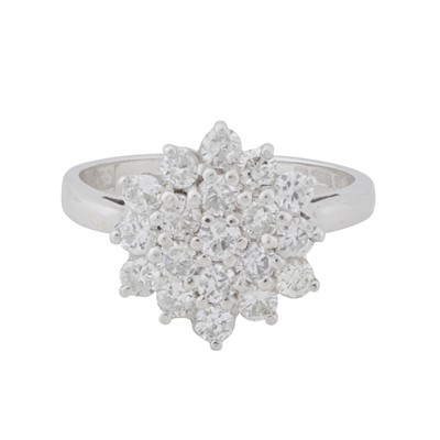 Lot 264 - A diamond cluster ring, circa 1977