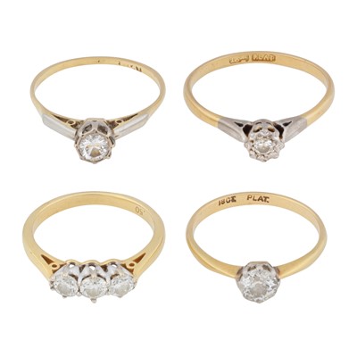 Lot 364 - Four diamond rings