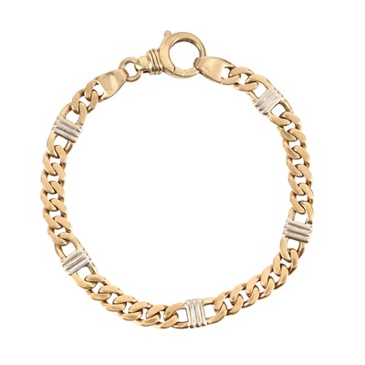 Lot 452 - A fancy-link gold bracelet