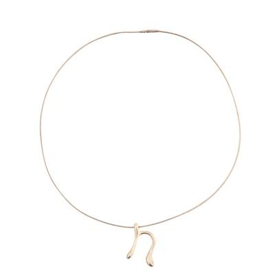 Lot 238 - Elsa Peretti for Tiffany & Co. Ι An initial 'N' pendant, circa 1983