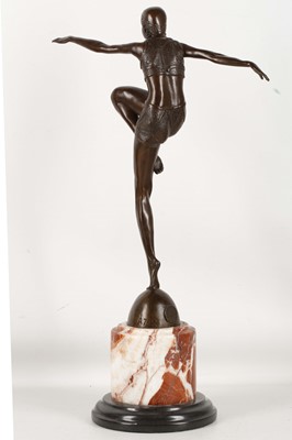 Lot 459 - After J. Philipp, an Art Deco style bronze...