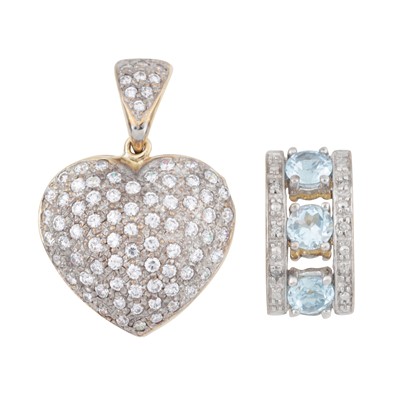 Lot 21 - Two gem-set pendants
