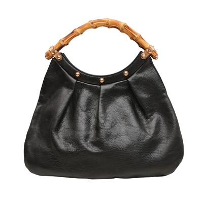 Lot 407 - Gucci Black Mini Bamboo Top Handle Bag