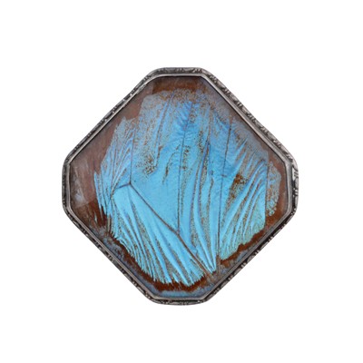 Lot 215 - A butterfly wing brooch