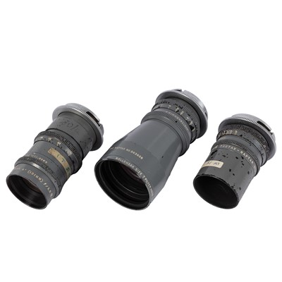 Lot 120 - A Selection of Wollensak Fastax Raptar Military Cine Lenses