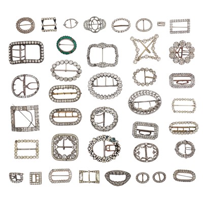 Lot 263 - A group of paste belt buckles