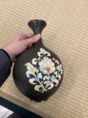 Lot 90 - Two Japanese cloisonné enamel 'floral' vases by Ando Jubei Company