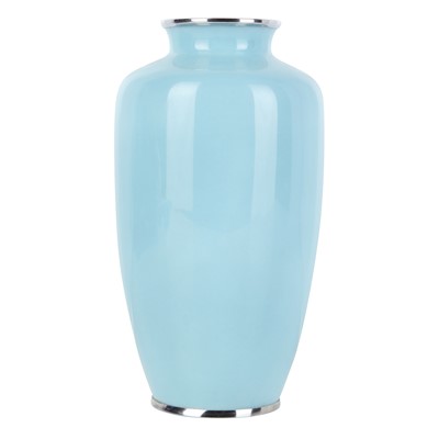 Lot 89 - A Japanese cloisonné enamel 'orchid' vase by Tamura