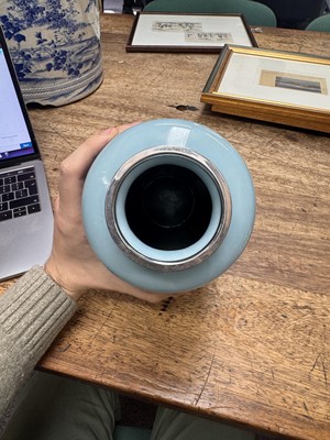 Lot 89 - A Japanese cloisonné enamel 'orchid' vase by Tamura