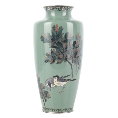 Lot 845 - A Japanese cloisonné enamel vase by Hayashi Tanigoro (Active c. 1895-1935)