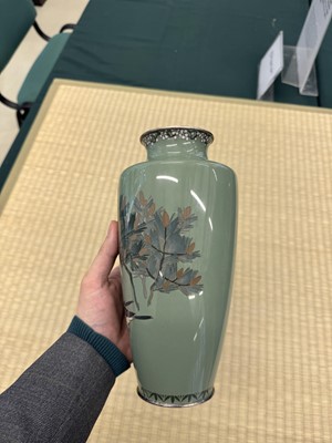 Lot 86 - A Japanese cloisonné enamel vase by Hayashi Tanigoro (active c. 1895-1935)