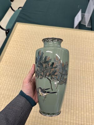 Lot 86 - A Japanese cloisonné enamel vase by Hayashi Tanigoro (active c. 1895-1935)