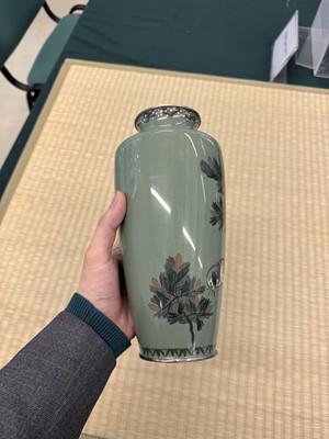 Lot 86 - A Japanese cloisonné enamel vase by Hayashi Tanigoro (active c. 1895-1935)