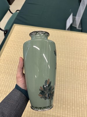 Lot 86 - A Japanese cloisonné enamel vase by Hayashi Tanigoro (active c. 1895-1935)