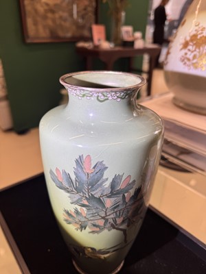 Lot 86 - A Japanese cloisonné enamel vase by Hayashi Tanigoro (active c. 1895-1935)