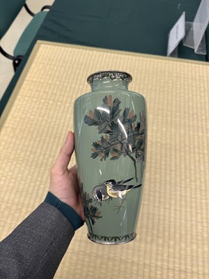 Lot 86 - A Japanese cloisonné enamel vase by Hayashi Tanigoro (active c. 1895-1935)