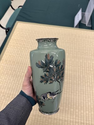 Lot 86 - A Japanese cloisonné enamel vase by Hayashi Tanigoro (active c. 1895-1935)