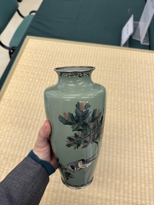 Lot 86 - A Japanese cloisonné enamel vase by Hayashi Tanigoro (active c. 1895-1935)