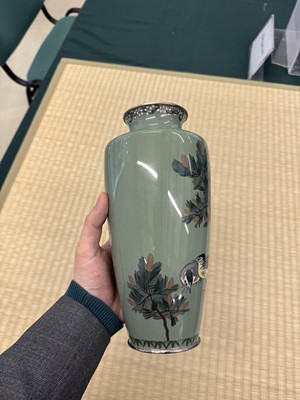 Lot 86 - A Japanese cloisonné enamel vase by Hayashi Tanigoro (active c. 1895-1935)