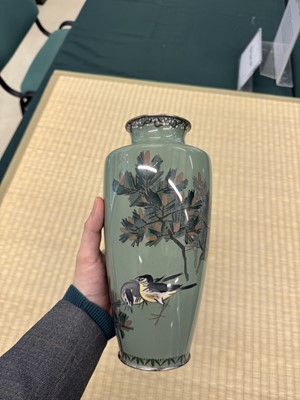 Lot 86 - A Japanese cloisonné enamel vase by Hayashi Tanigoro (active c. 1895-1935)