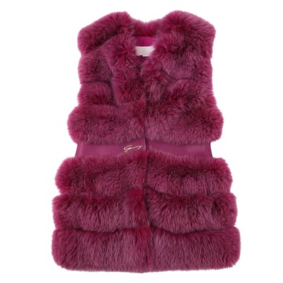 Lot 19 - Giuseppe Zanotti Magenta Fox Gilet - Size 42