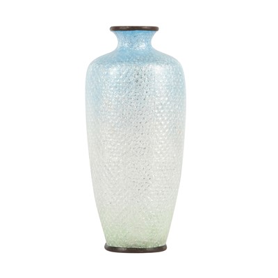 Lot 96 - A group of six Japanese cloisonné vases, Meiji or later