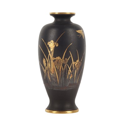 Lot 96 - A group of six Japanese cloisonné vases, Meiji or later