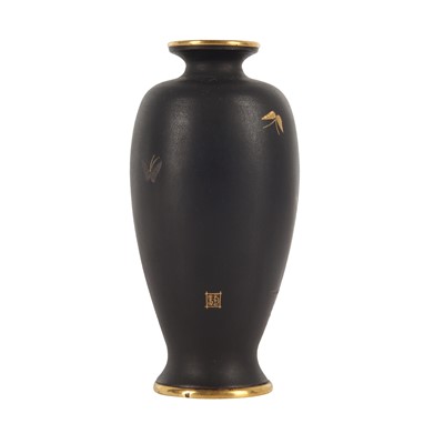 Lot 96 - A group of six Japanese cloisonné vases, Meiji or later