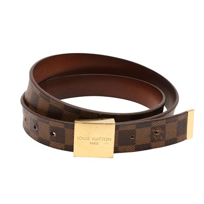Lot 460 - Louis Vuitton Damier Ebene Ceinture Carre Belt