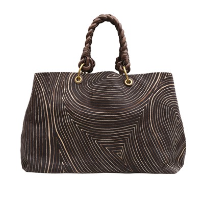 Lot 91 - Bottega Veneta Brown Swirl XL Tote