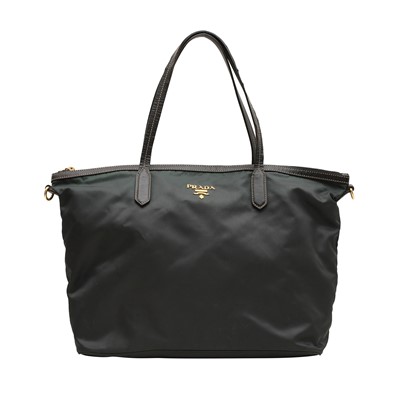 Lot 489 - Prada Dark Green Tessuto Shopper Tote