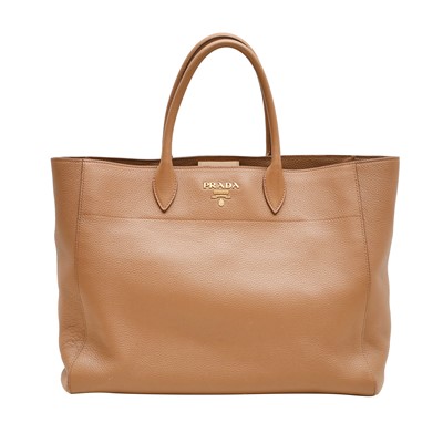 Lot 112 - Prada Caramel Vitello Danio Logo Tote