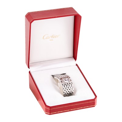 Lot 69 - Cartier 'Panthere Ruban' Bracelet Watch